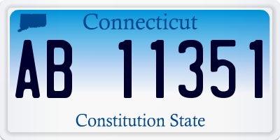 CT license plate AB11351