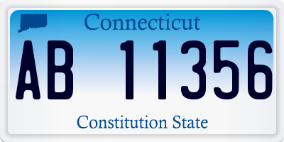 CT license plate AB11356