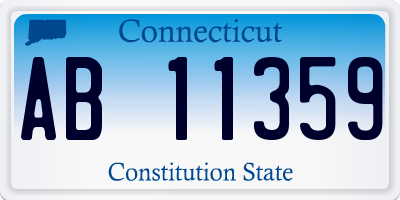 CT license plate AB11359