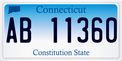 CT license plate AB11360