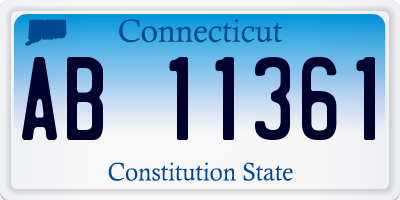 CT license plate AB11361