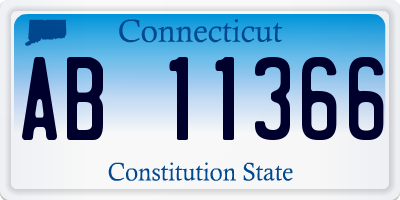 CT license plate AB11366