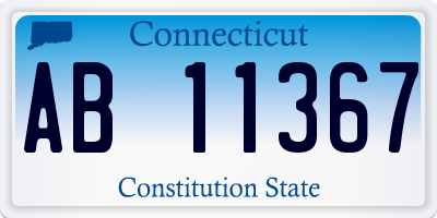 CT license plate AB11367