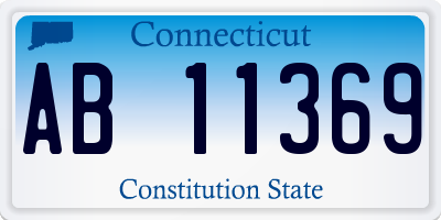 CT license plate AB11369