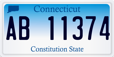 CT license plate AB11374