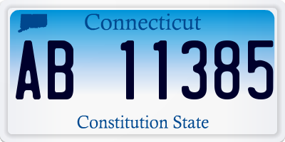 CT license plate AB11385