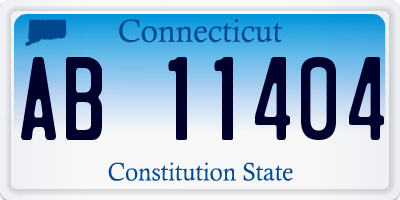 CT license plate AB11404