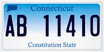 CT license plate AB11410