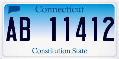 CT license plate AB11412
