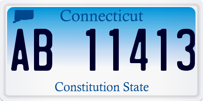 CT license plate AB11413