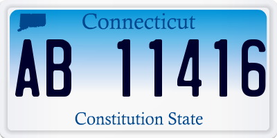 CT license plate AB11416