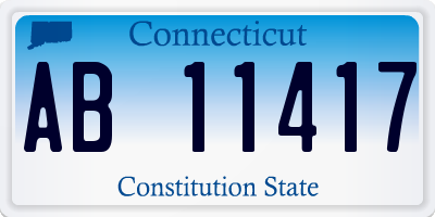 CT license plate AB11417