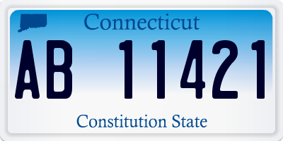 CT license plate AB11421
