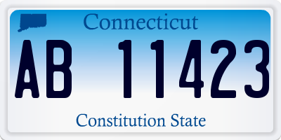 CT license plate AB11423