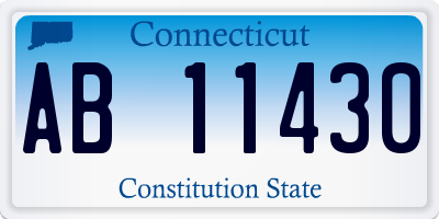 CT license plate AB11430
