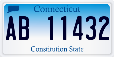 CT license plate AB11432