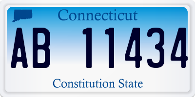 CT license plate AB11434