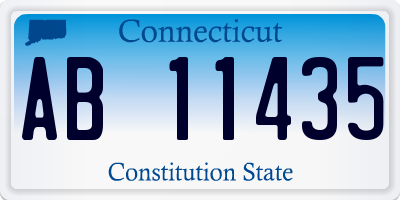 CT license plate AB11435