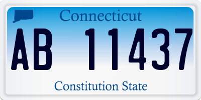 CT license plate AB11437