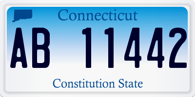 CT license plate AB11442