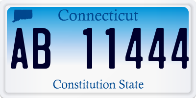 CT license plate AB11444