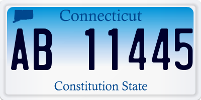 CT license plate AB11445