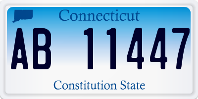 CT license plate AB11447