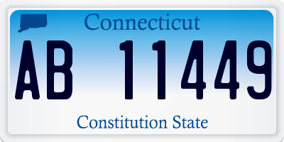 CT license plate AB11449