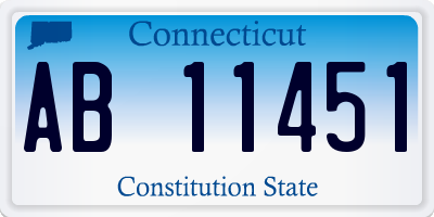 CT license plate AB11451
