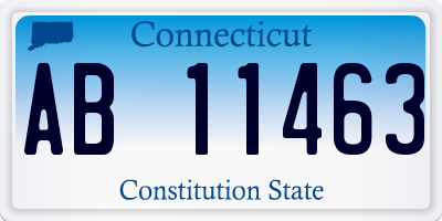 CT license plate AB11463