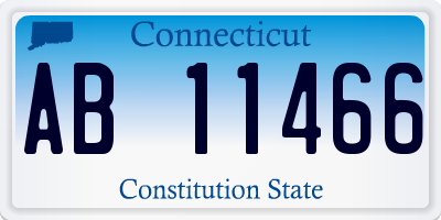 CT license plate AB11466