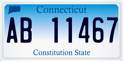 CT license plate AB11467