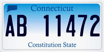 CT license plate AB11472
