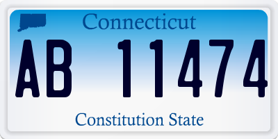 CT license plate AB11474