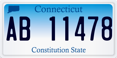 CT license plate AB11478