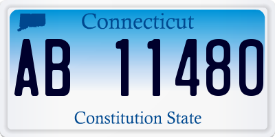 CT license plate AB11480