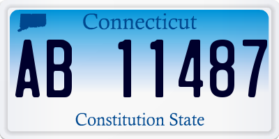 CT license plate AB11487
