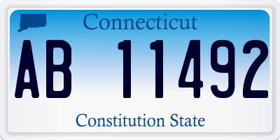 CT license plate AB11492