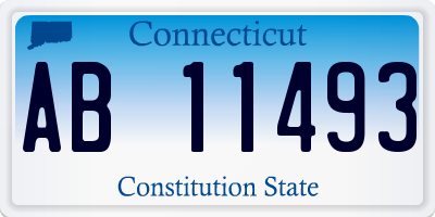 CT license plate AB11493