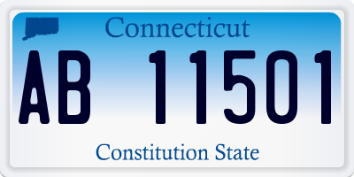 CT license plate AB11501