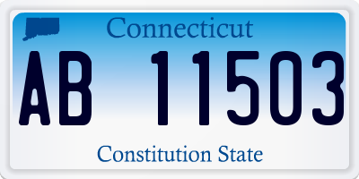 CT license plate AB11503