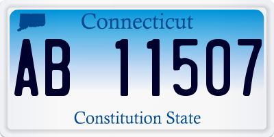 CT license plate AB11507