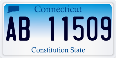 CT license plate AB11509