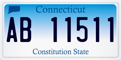 CT license plate AB11511
