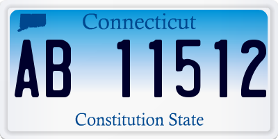 CT license plate AB11512