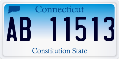 CT license plate AB11513