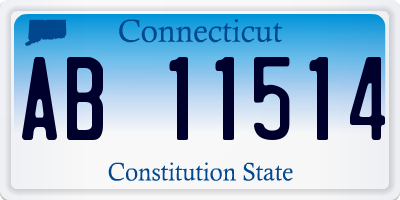 CT license plate AB11514