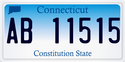 CT license plate AB11515