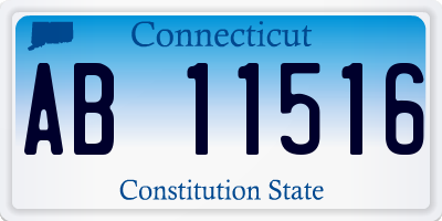 CT license plate AB11516