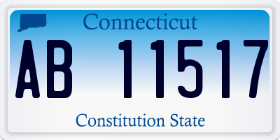 CT license plate AB11517